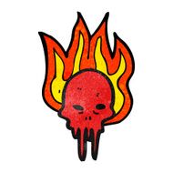 gross halloween skull cartoon N15