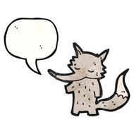 cartoon little wolf N98