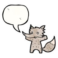 cartoon little wolf N100