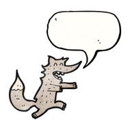 cartoon wolf with speech bubble N62