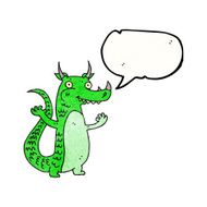 cartoon green dragon N2