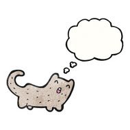 cartoon cat with thought bubble N145