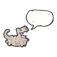 cat with speech bubble cartoon N7