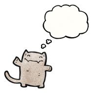 cartoon cat with thought bubble N148