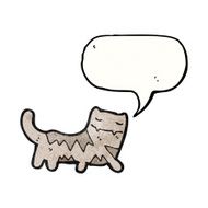 cat with speech bubble cartoon N8