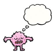 cartoon little pink monster N2