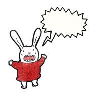 crazy shouting rabbit cartoon N2