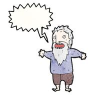 shouting old man cartoon N6