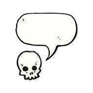 spooky skull cartoon N30