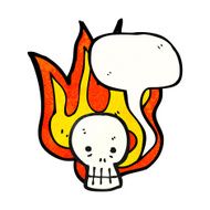 spooky skull cartoon N31
