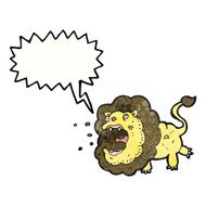 Cartoon Lion Roaring N14