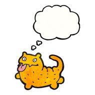 cartoon cat with thought bubble N151