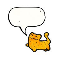 funny cartoon cat with speech bubble N40