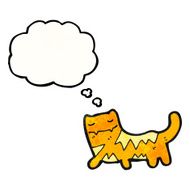 cartoon cat with thought bubble N153