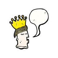 cartoon king&#039;s head symbol N2