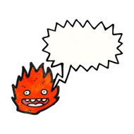 cartoon happy little fire N3