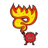 cartoon little fire imp N6
