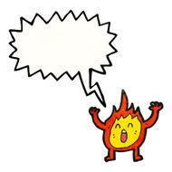 cartoon little flame N12