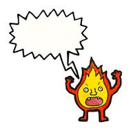 cartoon little flame N13