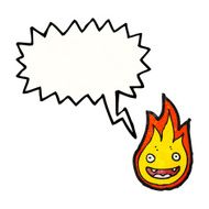 cartoon little flame N15
