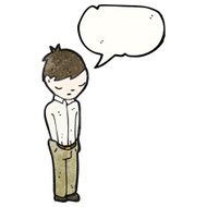 cartoon shy man N14
