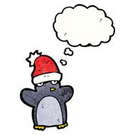 cartoon funny christmas penguin N2