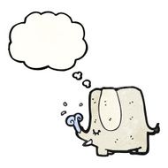 cartoon elephant with thought bubble N11