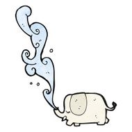 cute elephant squirting water N2