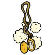 old photograph in locket cartoon N6