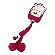 medical blood bag cartoon N8