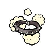 cartoon spikey dog collar N2