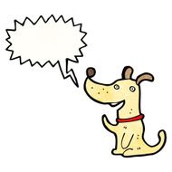cartoon little dog with speech bubble N32