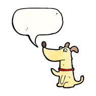 cartoon little dog with speech bubble N33