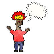 cartoon man with exploding head N18