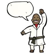 cartoon karate chop man N2