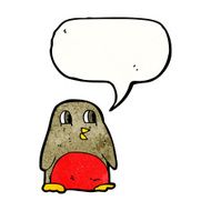 funny christmas robin cartoon N21