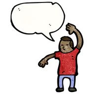 cartoon man performing a karate chop N3