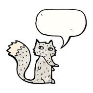 cartoon little wolf N104