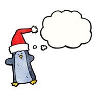 Cartoon Penguin With Thought Bubble N36