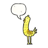cartoon bird with speech bubble N361