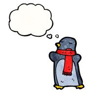 Cartoon Penguin With Thought Bubble N38