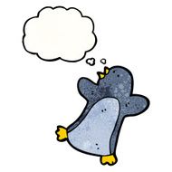 Cartoon Penguin With Thought Bubble N39