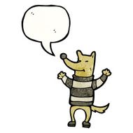 cartoon cool french dog N11