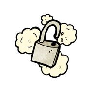 padlock symbol cartoon N3
