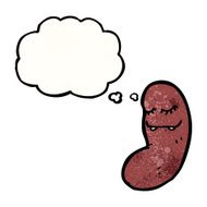 cartoon kidney with thought bubble N6