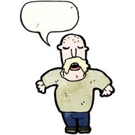 cartoon man with speech bubble N61