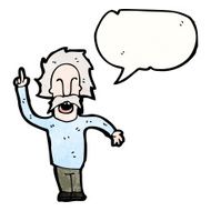 cartoon man with speech bubble N62