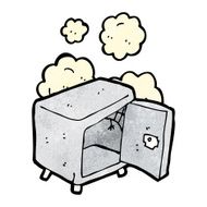 empty cartoon old bank safe N2