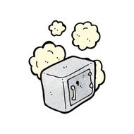 cartoon old bank safe N4