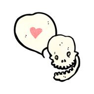 cartoon spooky skull N196
